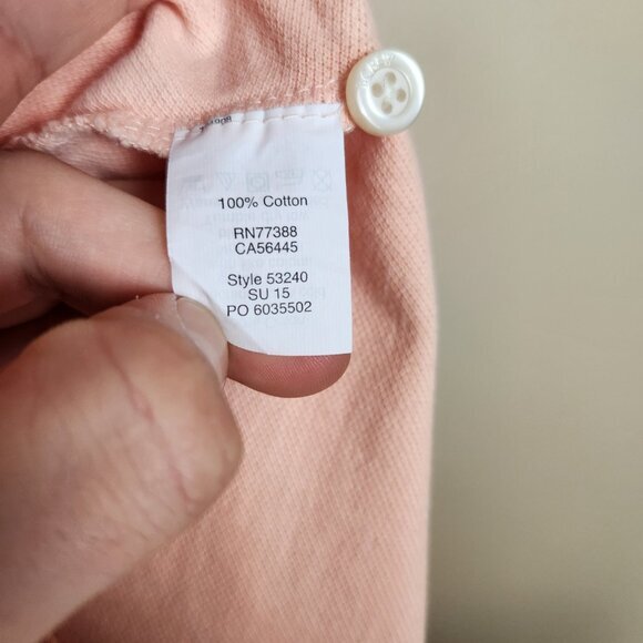 J Crew Shirt Mens Size Large Orange Short Sleeve Cotton Slim Fit Polo - Picture 4 of 5